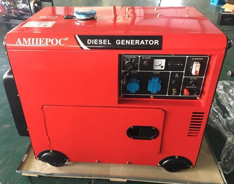 Дизельный генератор Амперос LDG8500S-3 в кожухе фото